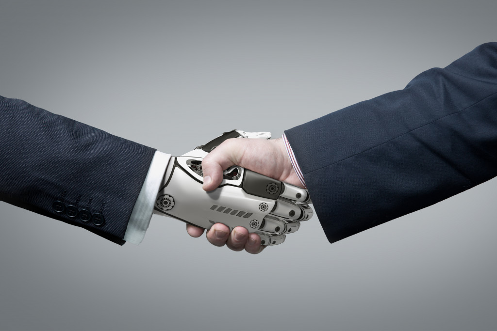 robot handshake human hand