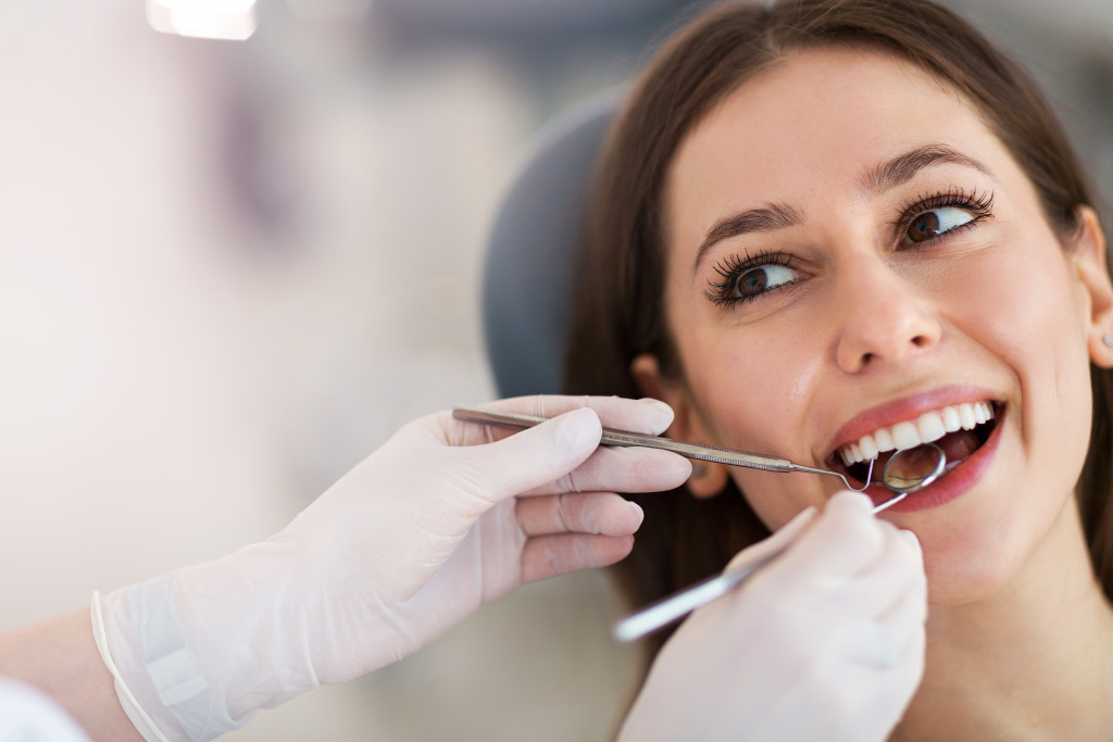 beautiful dental patient for checkup